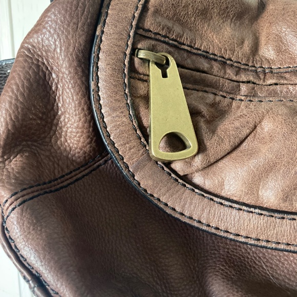 Fossil Y2K Fifty Four Slouchy Hobo Brown Leather Shoulder Bag - Picture 2 of 9